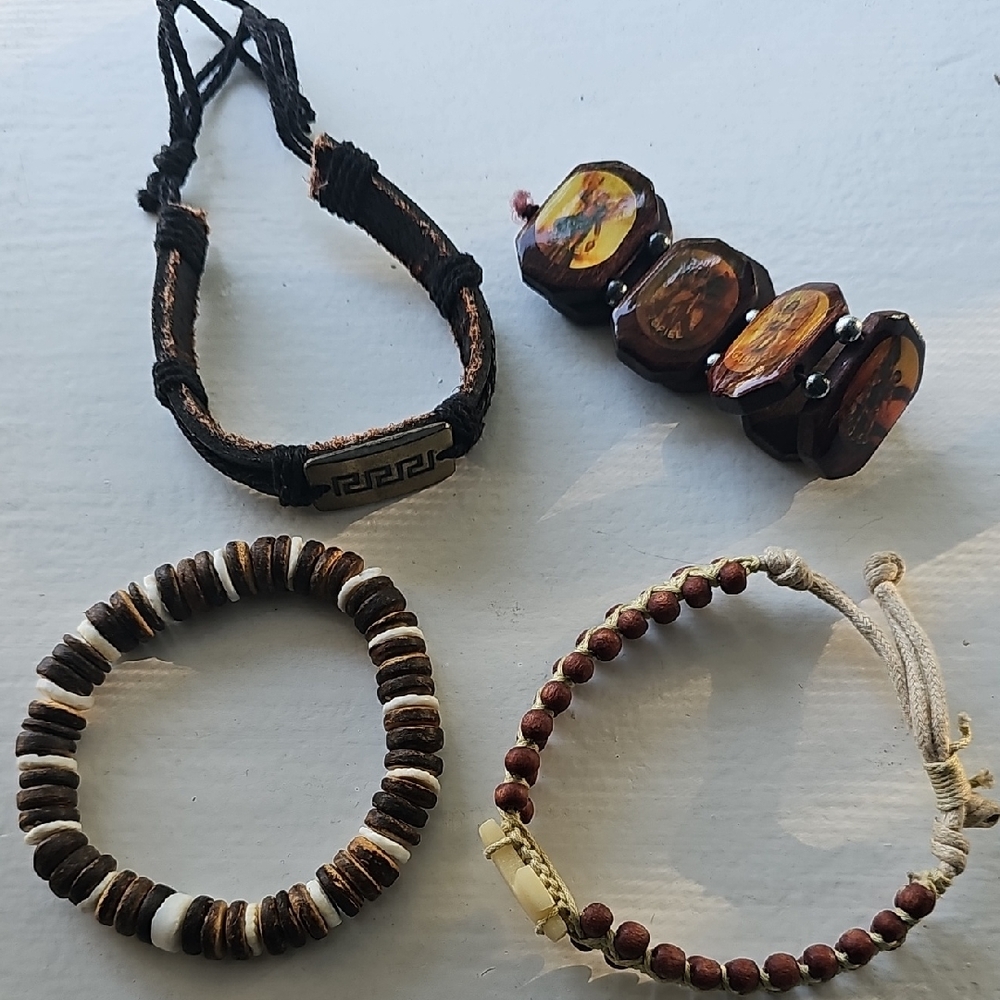 Set of Four Bohemian Bracelets